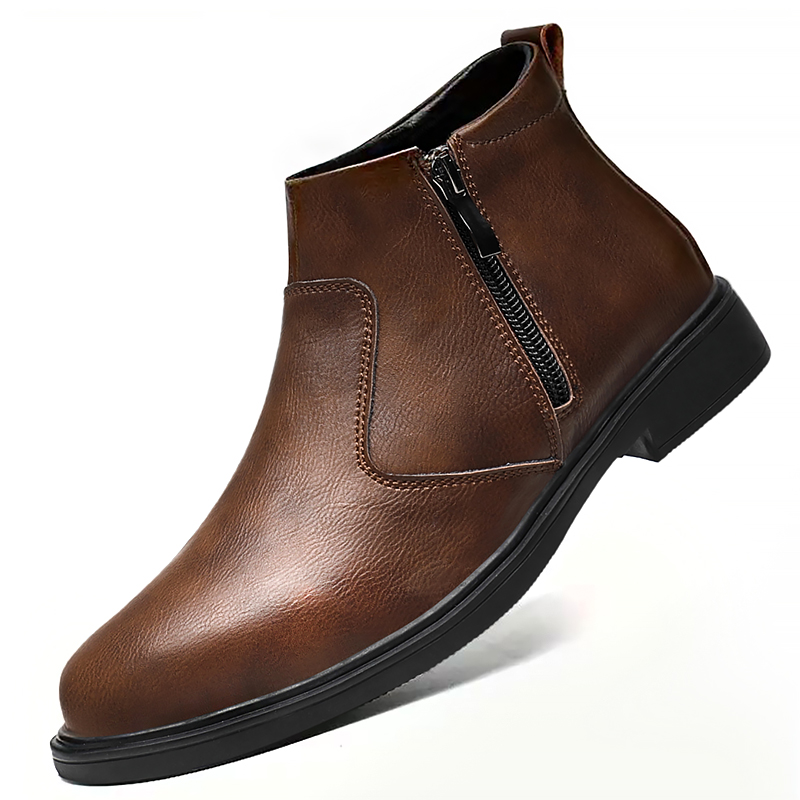 Men'S Shoes Daily Use - Autumn and Winter New High-Top Leather