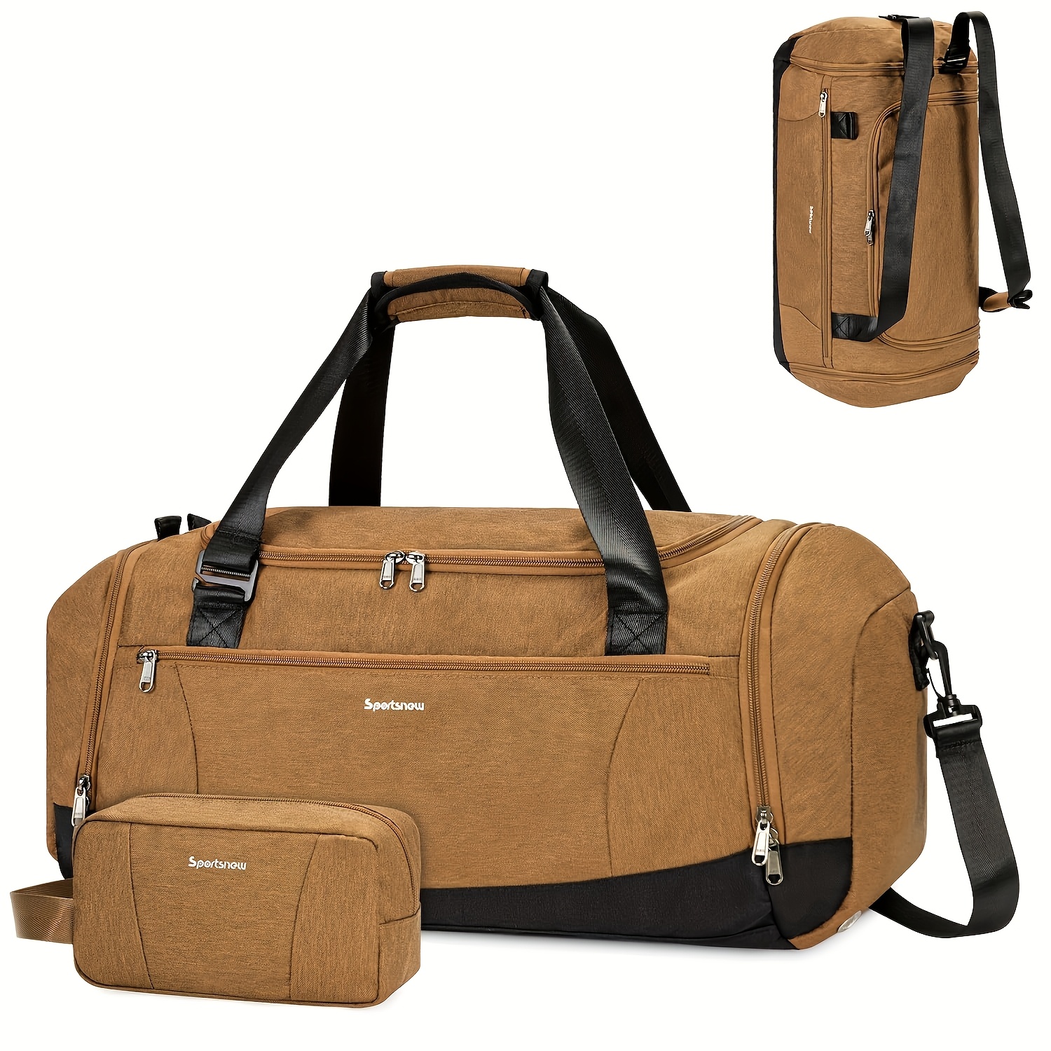 Men'S Shoes Yellow And Black - Large Capacity Travel Duffel with Shoe