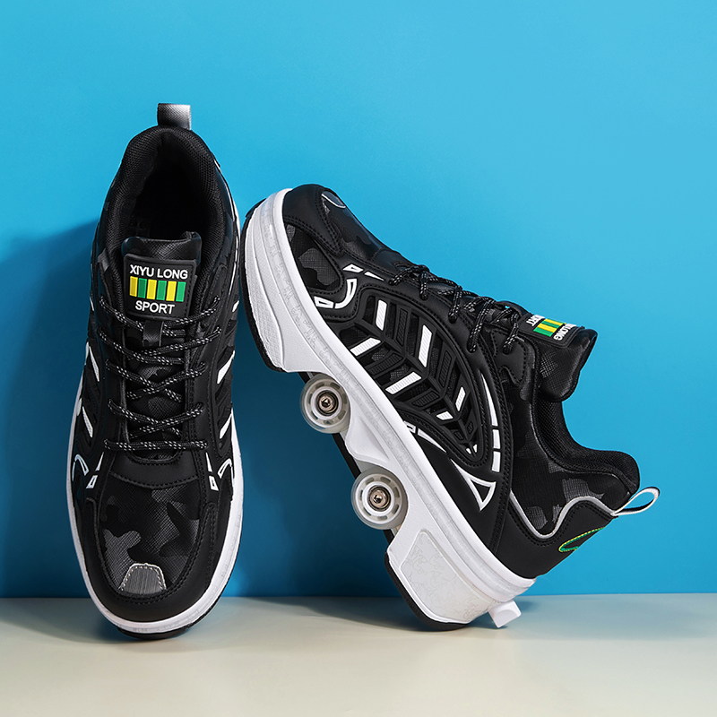 4 Wheels Retractable Roller Sk – Men Shoes Size recenzja i cena