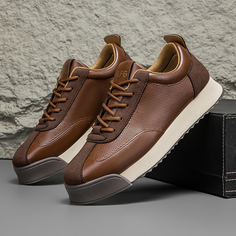 Retro Fashion Brown Men's Low  – Men Shoes Clearance recenzja i cena