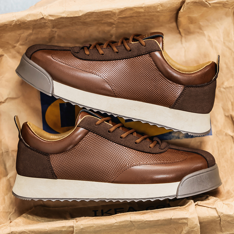 Retro Fashion Brown Men's Low  – Men Shoes Clearance recenzja i cena