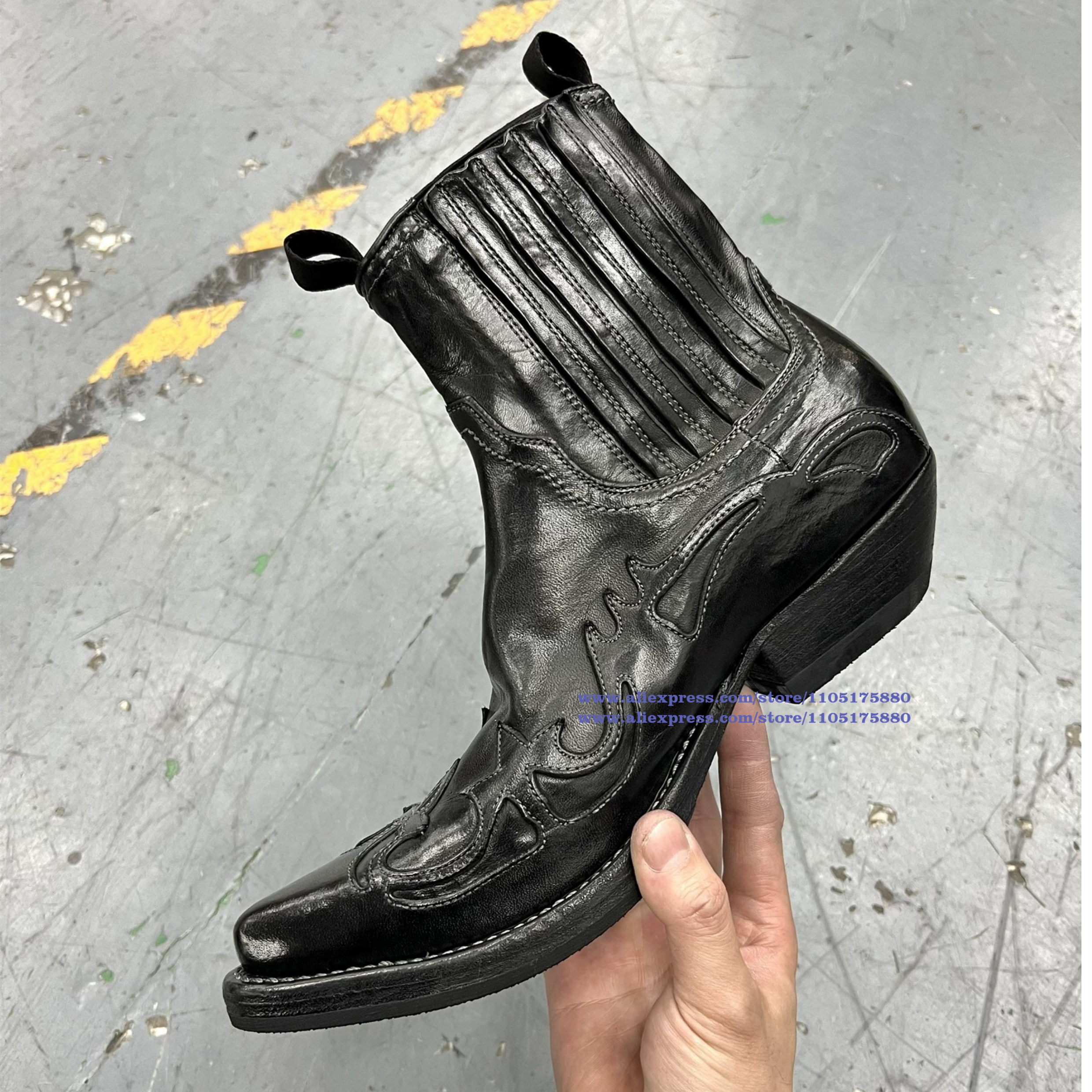 Embroidered Chelsea Boots Blac – Men Shoes Classic recenzja i cena