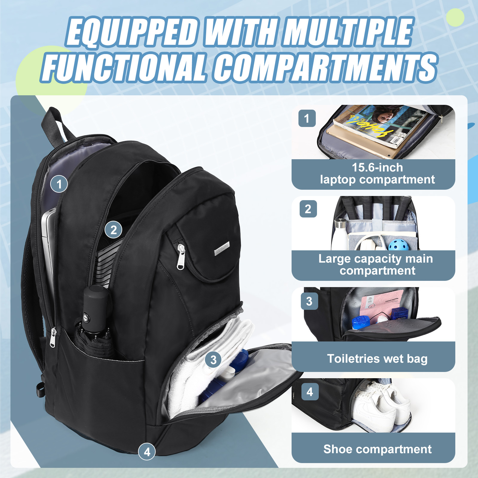 Tennis Bag Tennis Backpack 2 R – Men Shoes China recenzja i cena