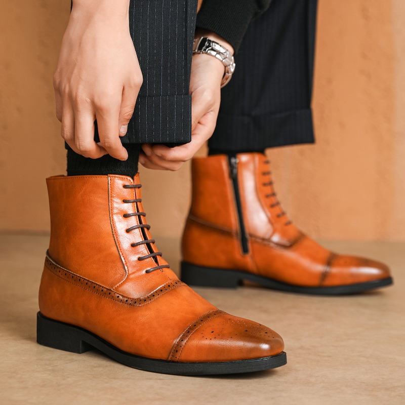 Luxury Men's Boots New High-to – Men Shoes Classic recenzja i cena