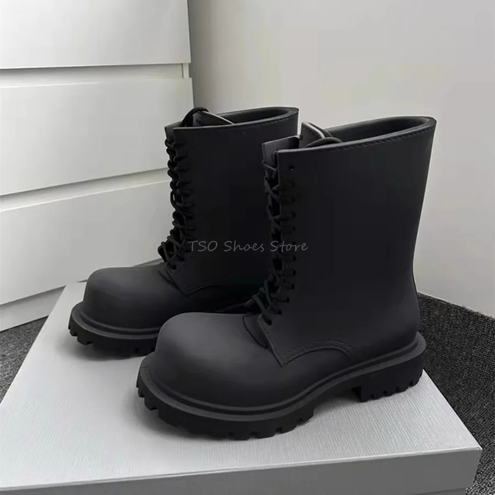 Thick Bottom Black Boots for M – Men Shoes Veja recenzja i cena