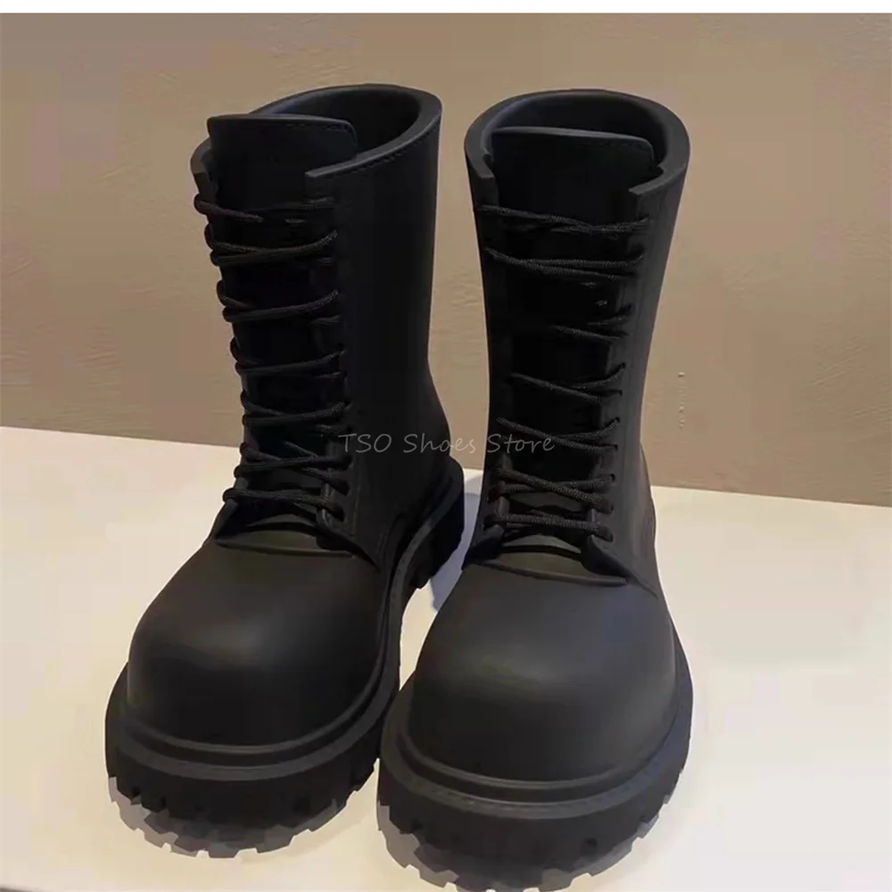 Thick Bottom Black Boots for M – Men Shoes Veja recenzja i cena
