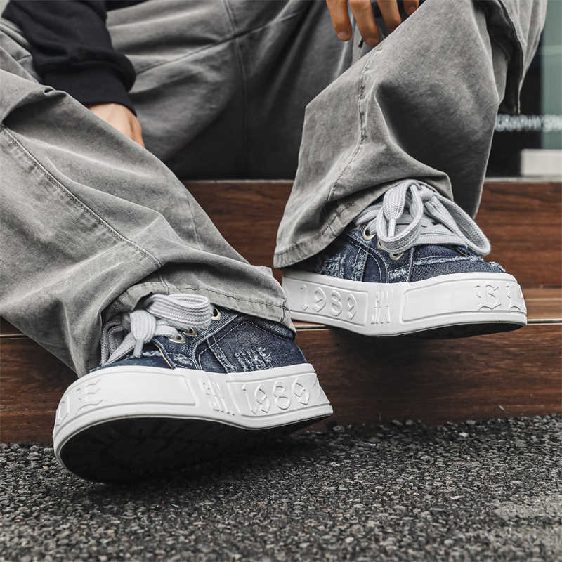 Thick-heeled Thick Sole Boots  – Men'S Shoes Casual Sneakers recenzja i cena