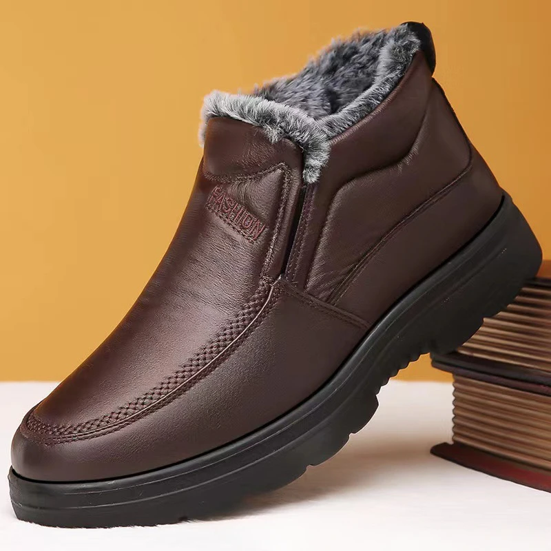 Winter Men's Ankle Boots Plush – Men Shoes Veja recenzja i cena