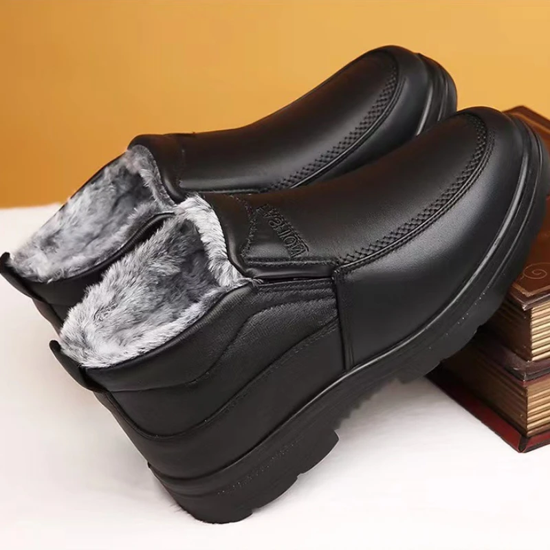 Winter Men's Ankle Boots Plush – Men Shoes Veja recenzja i cena