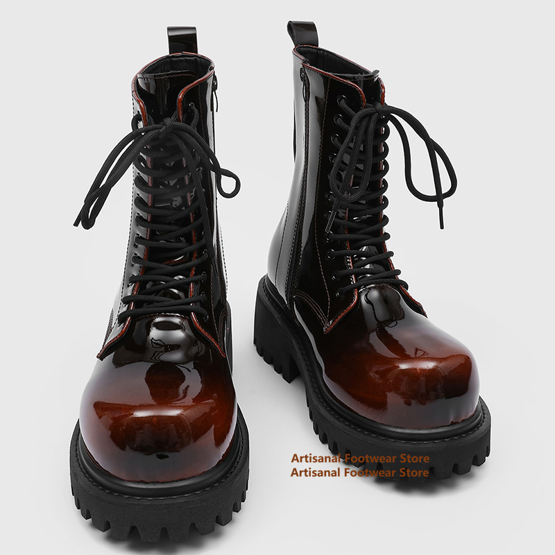 Gradient Colored Patent Leathe – Men Shoes Classic recenzja i cena