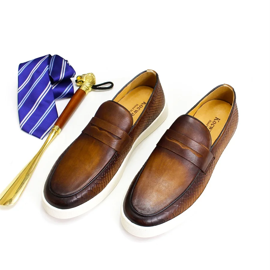 Handmade Genuine Leather Men's – Men Shoes Clearance recenzja i cena